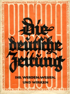 HDie deutsche Zeitung ihr Werden, Wesen und Wirken