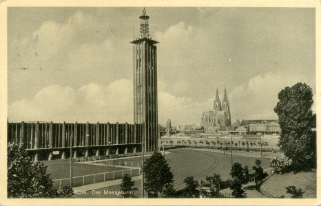 Postkarte Messeturm Köln