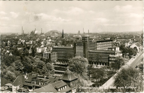 Postkarte Rathaus Oberhausen