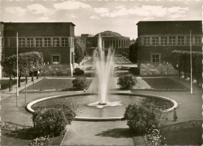 Postkarte Rheinhalle Düsseldorf