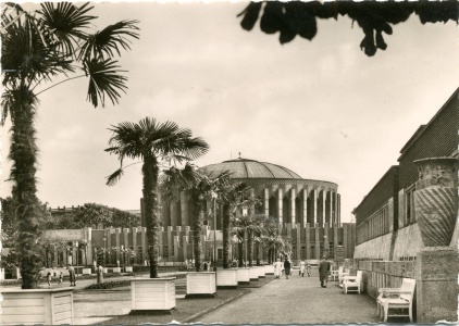 Postkarte Rheinhalle Düsseldorf